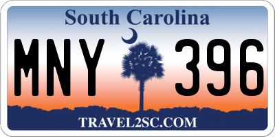 SC license plate MNY396