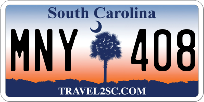 SC license plate MNY408