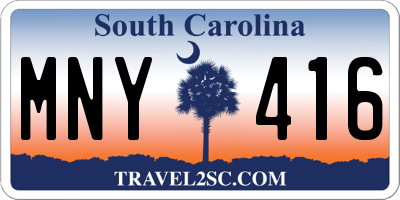 SC license plate MNY416