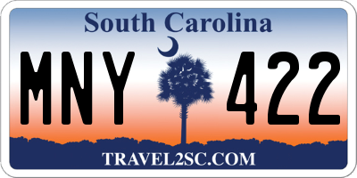 SC license plate MNY422