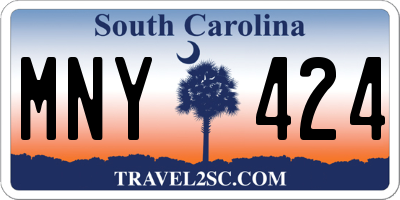 SC license plate MNY424