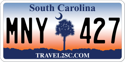 SC license plate MNY427