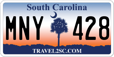 SC license plate MNY428