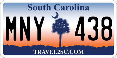 SC license plate MNY438