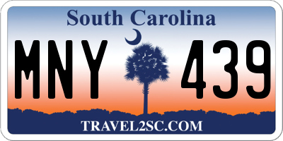 SC license plate MNY439