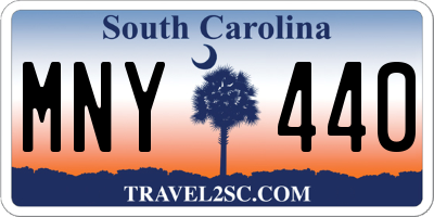 SC license plate MNY440