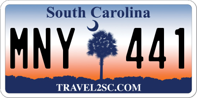 SC license plate MNY441