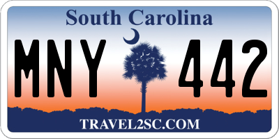 SC license plate MNY442