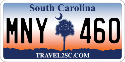 SC license plate MNY460