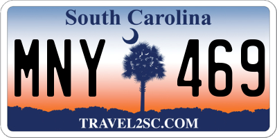 SC license plate MNY469