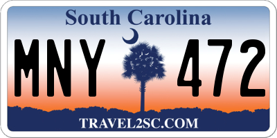 SC license plate MNY472