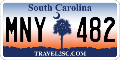 SC license plate MNY482