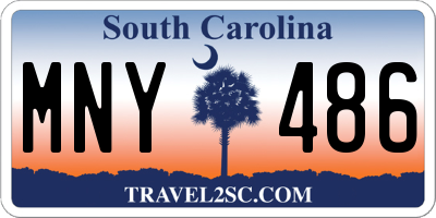 SC license plate MNY486