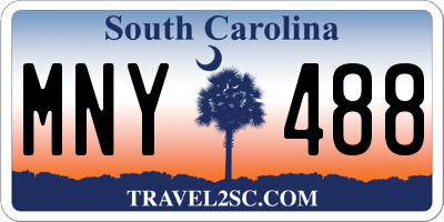 SC license plate MNY488