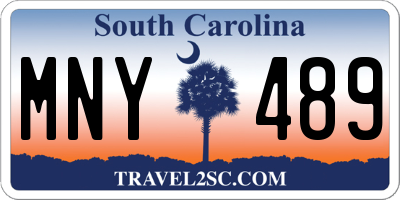 SC license plate MNY489