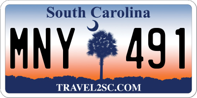 SC license plate MNY491