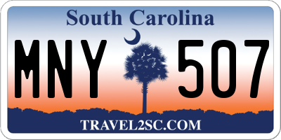 SC license plate MNY507