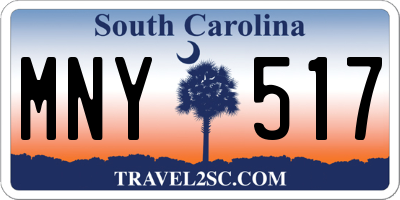SC license plate MNY517