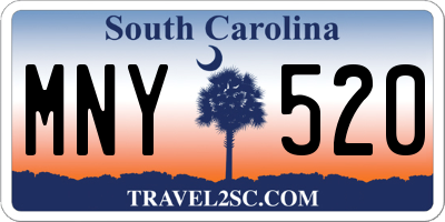 SC license plate MNY520