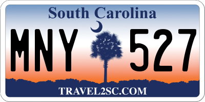 SC license plate MNY527