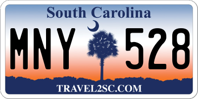 SC license plate MNY528