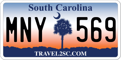 SC license plate MNY569
