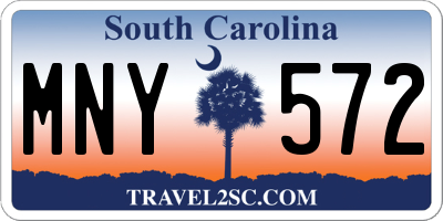 SC license plate MNY572