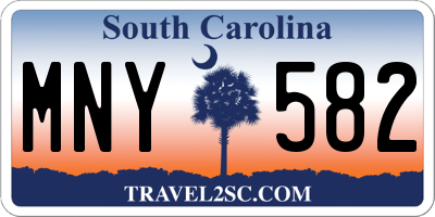 SC license plate MNY582