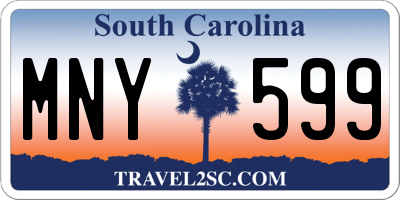 SC license plate MNY599