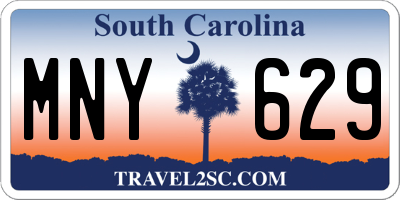 SC license plate MNY629