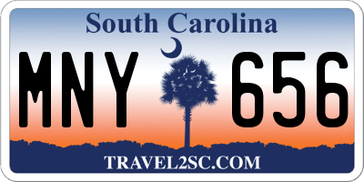 SC license plate MNY656
