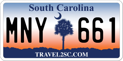 SC license plate MNY661