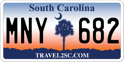 SC license plate MNY682