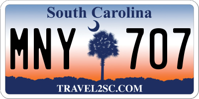 SC license plate MNY707