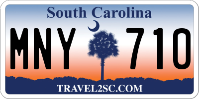 SC license plate MNY710