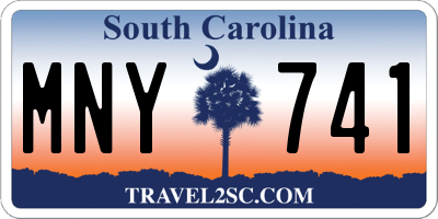 SC license plate MNY741