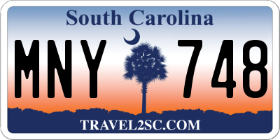 SC license plate MNY748