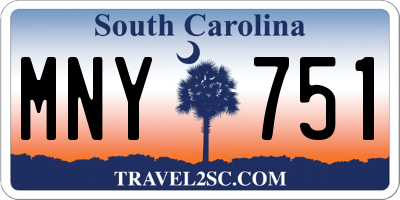 SC license plate MNY751
