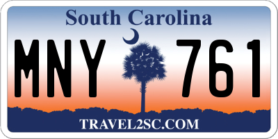SC license plate MNY761