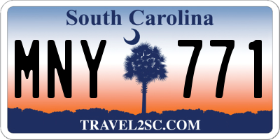 SC license plate MNY771