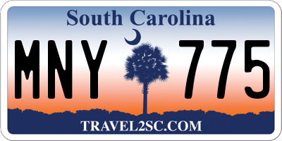 SC license plate MNY775