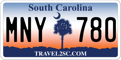 SC license plate MNY780