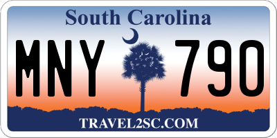 SC license plate MNY790