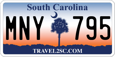 SC license plate MNY795