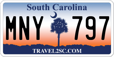 SC license plate MNY797