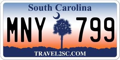 SC license plate MNY799