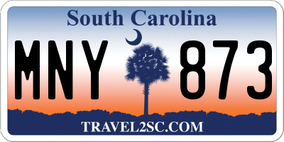 SC license plate MNY873