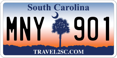 SC license plate MNY901