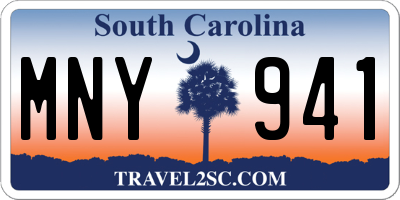 SC license plate MNY941