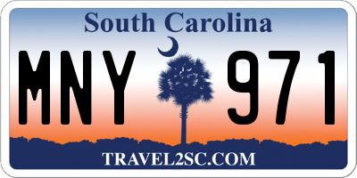 SC license plate MNY971